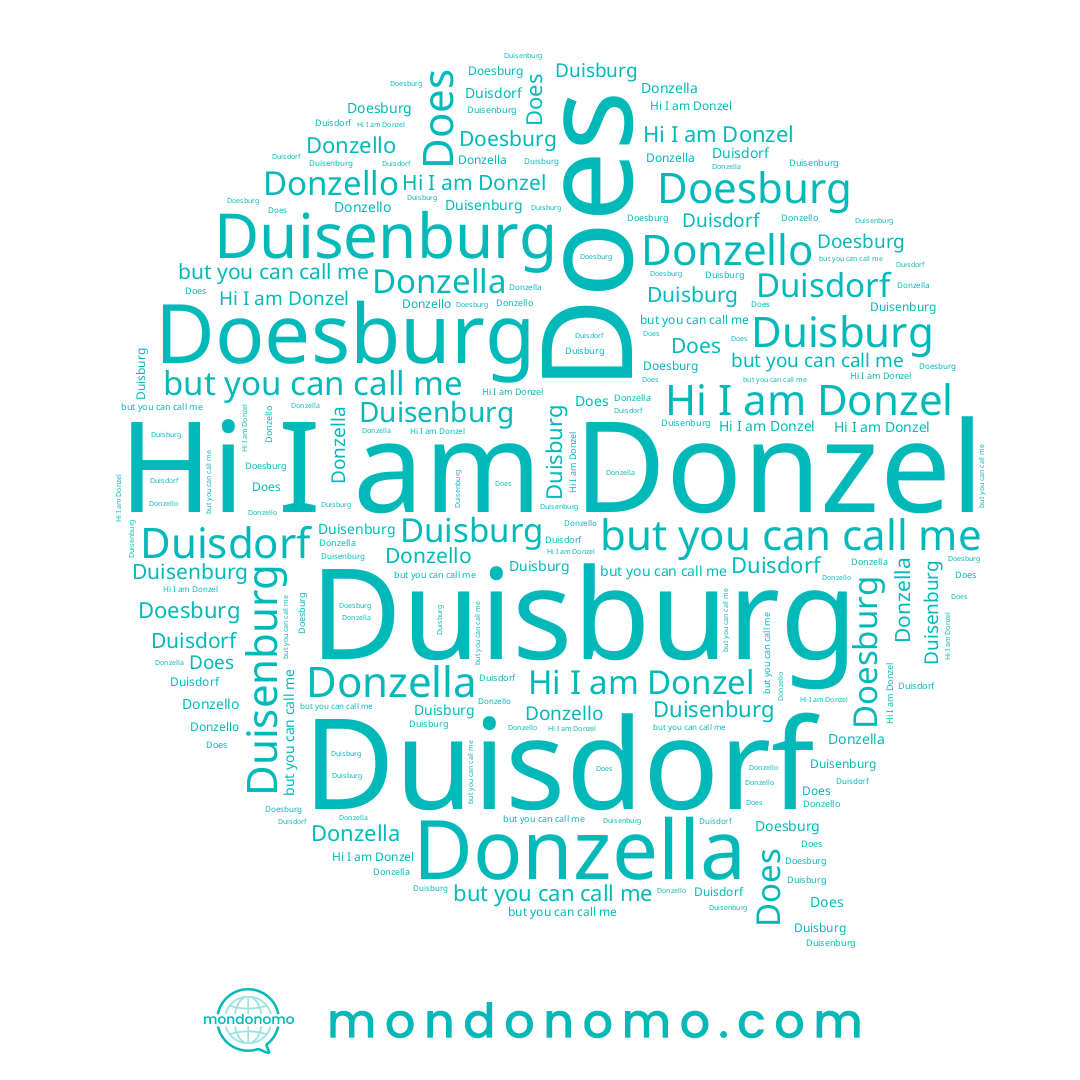 name Donzella, name Doesburg, name Does, name Duisenburg, name Donzello, name Donzel