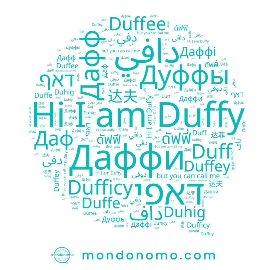 name Даффі, name Duffy, name דאף, name Duff, name דאפי, name Dufficy, name Даффи, name دوفى, name دافي, name Duffe, name Duffee, name Даф, name داف, name Duhig, name 达夫, name 达菲, name دوفي, name Duffey, name Дафф, name دافى, name ดัฟฟี่, name Дуффы