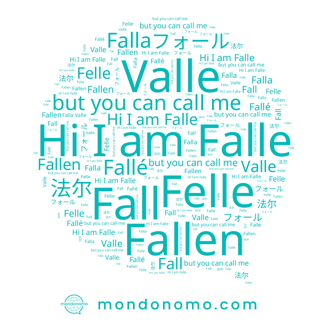 name Falle, name Fallé, name Valle, name フォール, name Felle, name Falla, name 法尔, name Fall, name Fallen