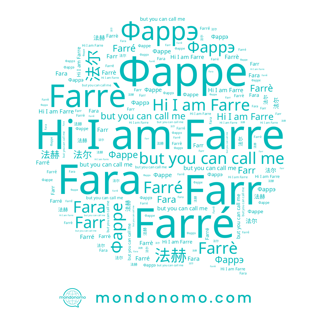 name Farr, name 法尔, name Фарре, name Farre, name Farrè, name Fara, name Farré