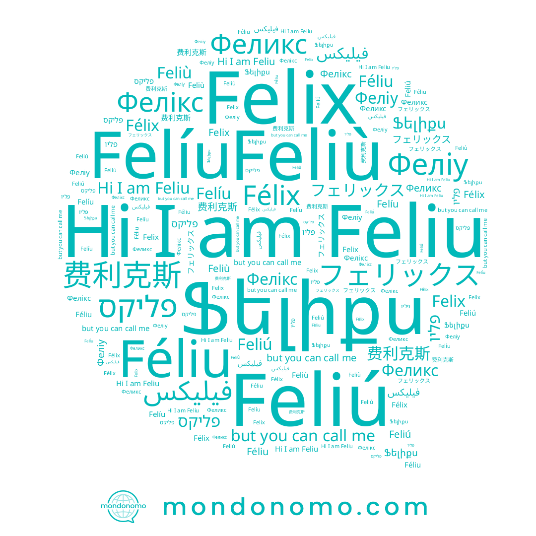 name Feliú, name Феліу, name Félix, name Felix, name פליקס, name فيليكس, name פליו, name Фелікс, name フェリックス, name Feliù, name Феликс, name Ֆելիքս, name Féliu, name 费利克斯, name Felíu, name Feliu