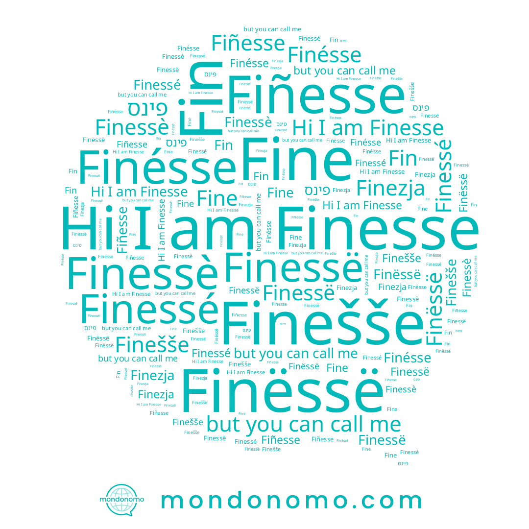 name Fiñesse, name Finešše, name Finésse, name Fine, name Finëssë, name Finessë, name Finessé, name Finessè, name Fin, name פינס, name Finesse