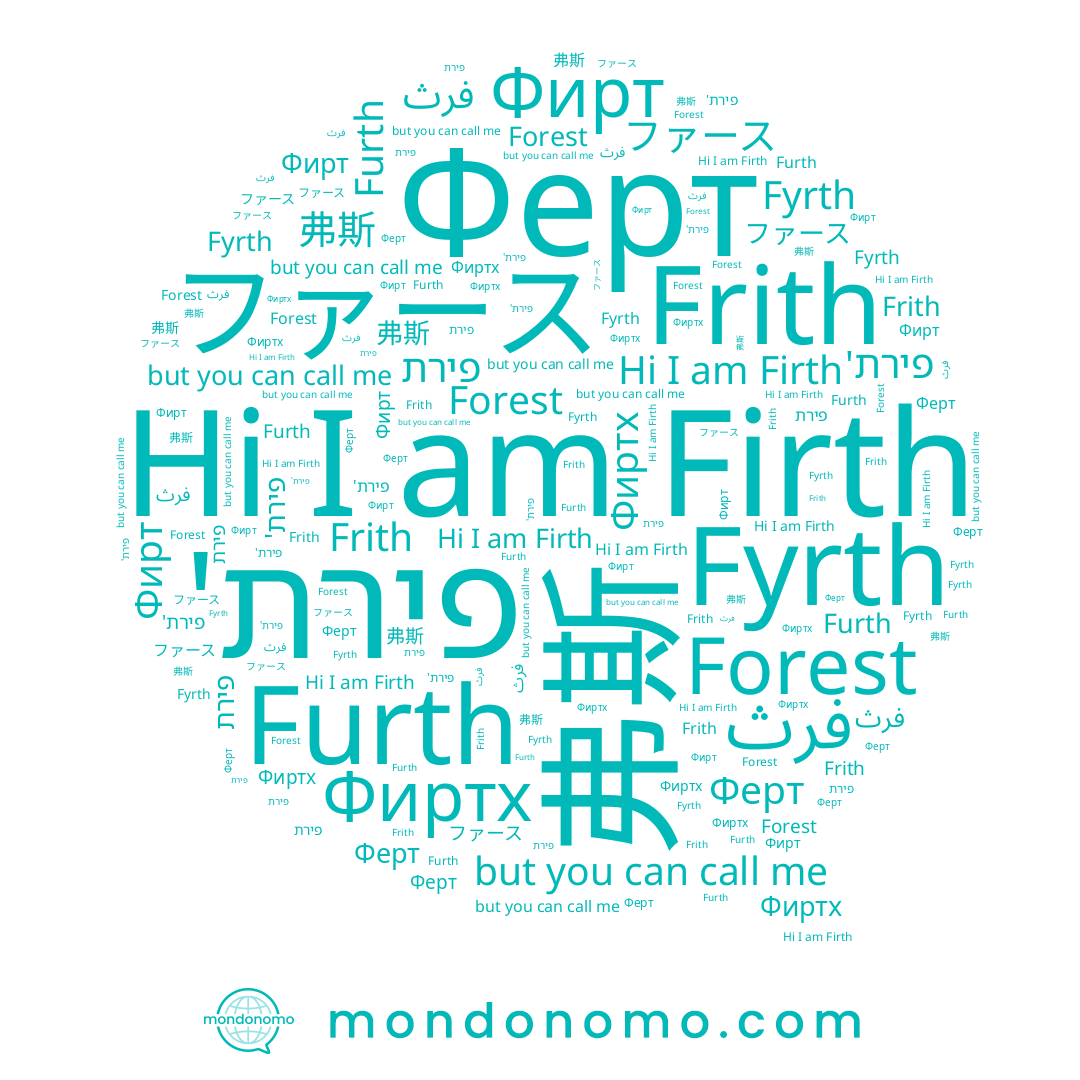 name פירת, name 弗斯, name Forest, name Furth, name فرث, name פירת', name Frith, name Ферт, name Firth, name Фиртх, name Fyrth