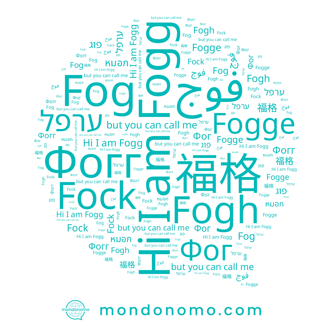 name Fogge, name Фог, name หมอก, name Fogg, name Fock, name Фогг, name Fogh, name פוג, name Fog, name ערפל, name 福格