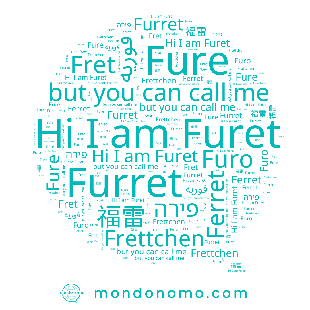 name Furret, name Furo, name Frettchen, name 福雷, name Fure, name Furet, name فوريه, name פירה, name Ferret, name Fret