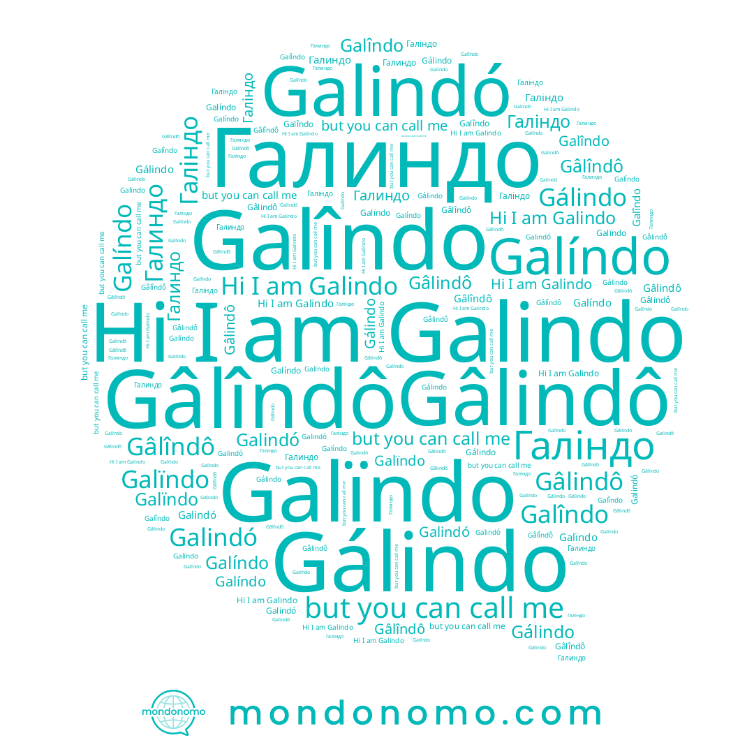 name Galíndo, name Galîndo, name Galïndo, name Gâlindô, name Galindo, name Galindó, name Gálindo, name Галіндо, name Gâlîndô, name Галиндо