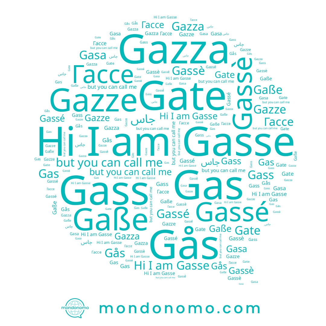 name Gassé, name Gasse, name جاس, name Gas, name Гассе, name Gazza, name Gasa, name Gass, name Gaße, name Gassè, name Gate, name Gazze, name Gås