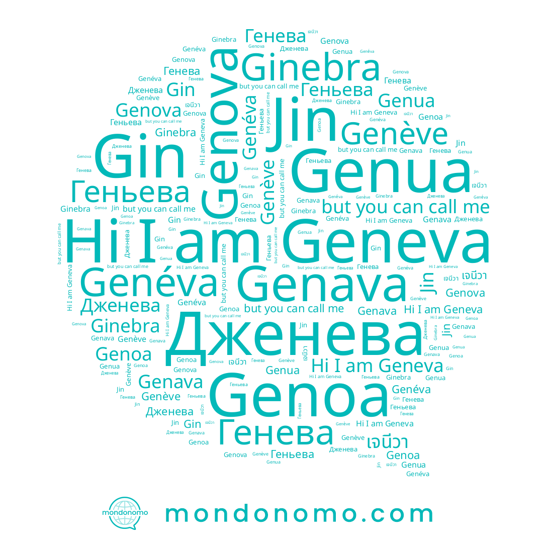name Gin, name Геньева, name Ginebra, name Genova, name Genève, name Jin, name เจนีวา, name Genoa, name Генева, name Genava, name Genua, name Geneva, name Genéva