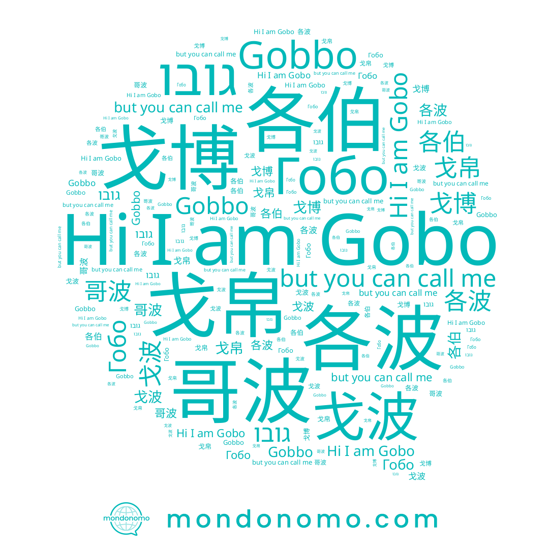 name 各伯, name 戈帛, name 戈博, name 哥波, name 各波, name 戈波, name Gobo, name Gobbo