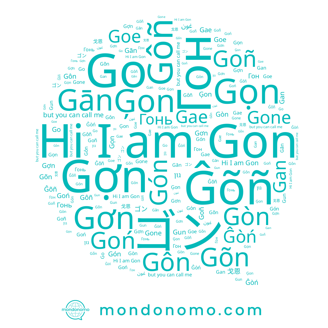 name 戈恩, name Гон, name Go, name גון, name Gae, name Ĝòń, name 곤, name Goñ, name Gõn, name غون, name Gọn, name Gôñ, name Gone, name Gan, name Gợn, name Gon, name Gơn, name Gón, name Goń, name Gun, name Gān, name Гонь, name Ģon, name Ĝõñ, name ゴン, name Goe, name Gôn
