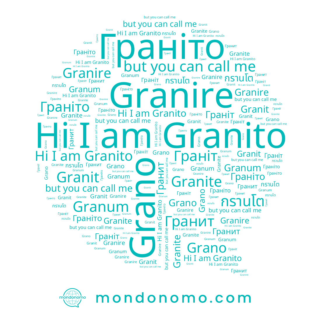 name Grano, name Granit, name Граніто, name Granite, name Granum, name Granito, name กรานโต, name Granire