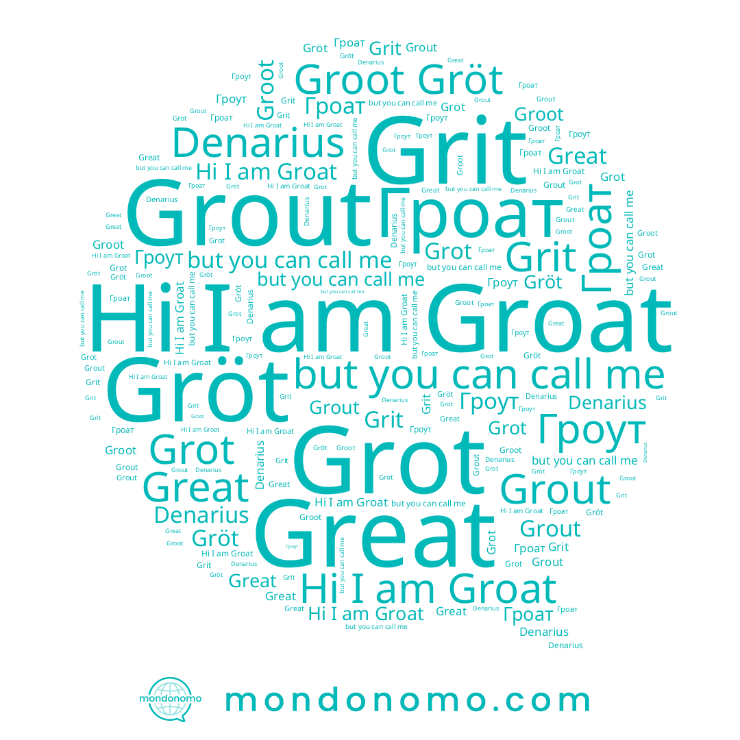 name Гроут, name Grout, name Grot, name Гроат, name Grit, name Groat, name Gröt, name Groot, name Denarius