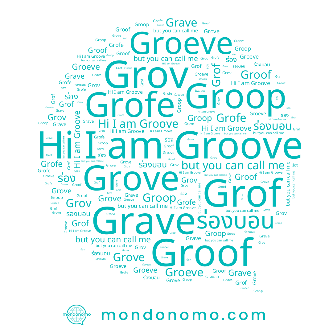 name Groop, name ร่องบอน, name Groove, name Groeve, name Grove, name Groof, name Grov, name Grof, name Grave, name Grofe