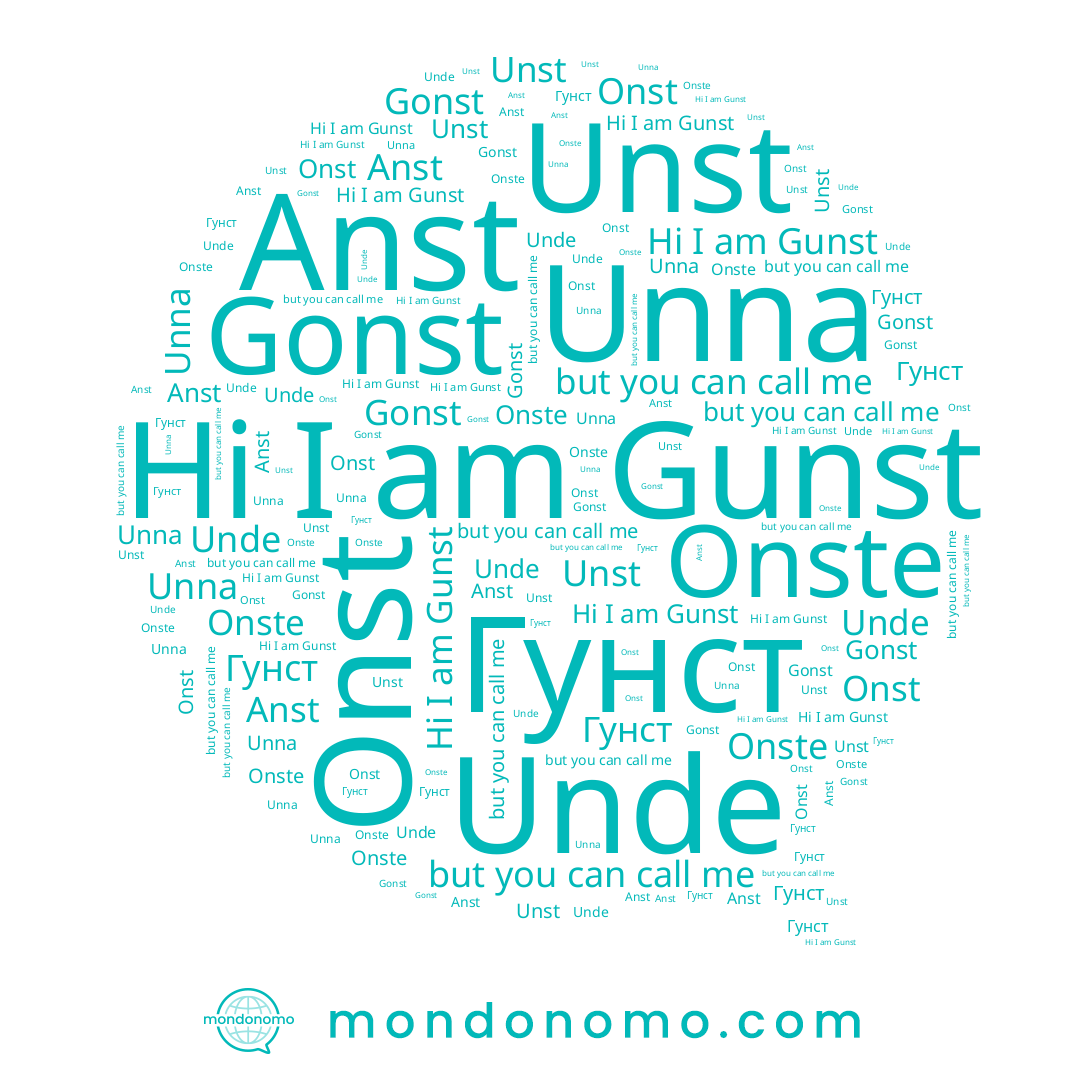 name Гунст, name Unna, name Gunst, name Anst, name Onst, name Gonst, name Onste, name Unde