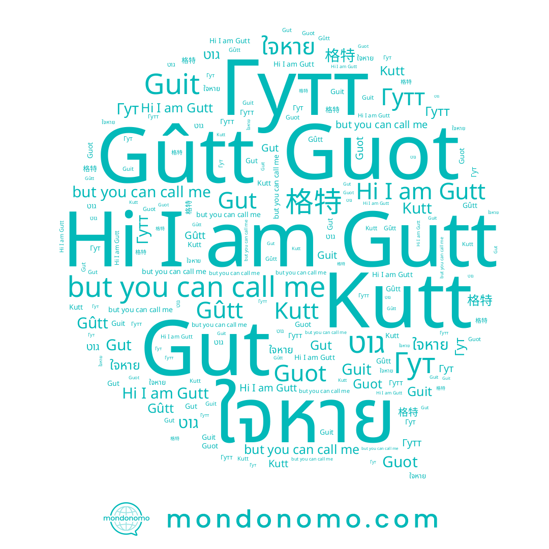 name Gut, name גוט, name 格特, name Гутт, name Guit, name Gutt, name Guot, name ใจหาย, name Гут, name Kutt, name Gûtt