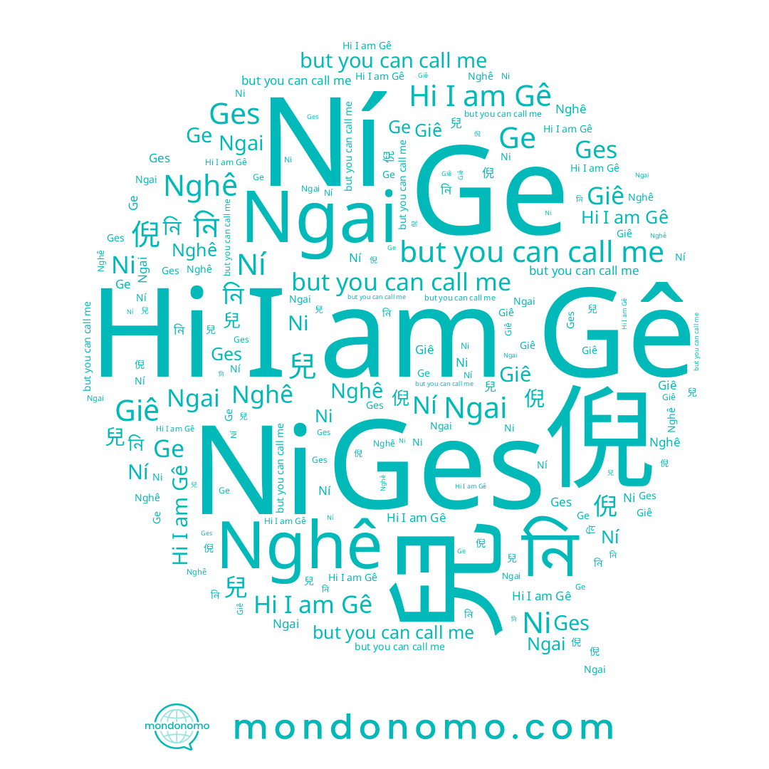 name Ngai, name 倪, name Ní, name Ge, name 兒, name Nghê, name নি, name Ni, name Gê