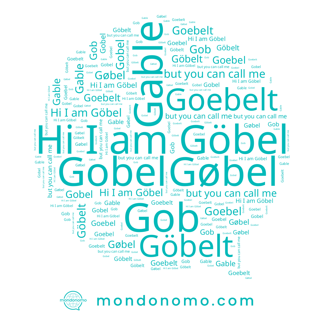 name Gable, name Gob, name Gøbel, name Göbel, name Göbelt, name Goebelt, name Goebel, name Gobel
