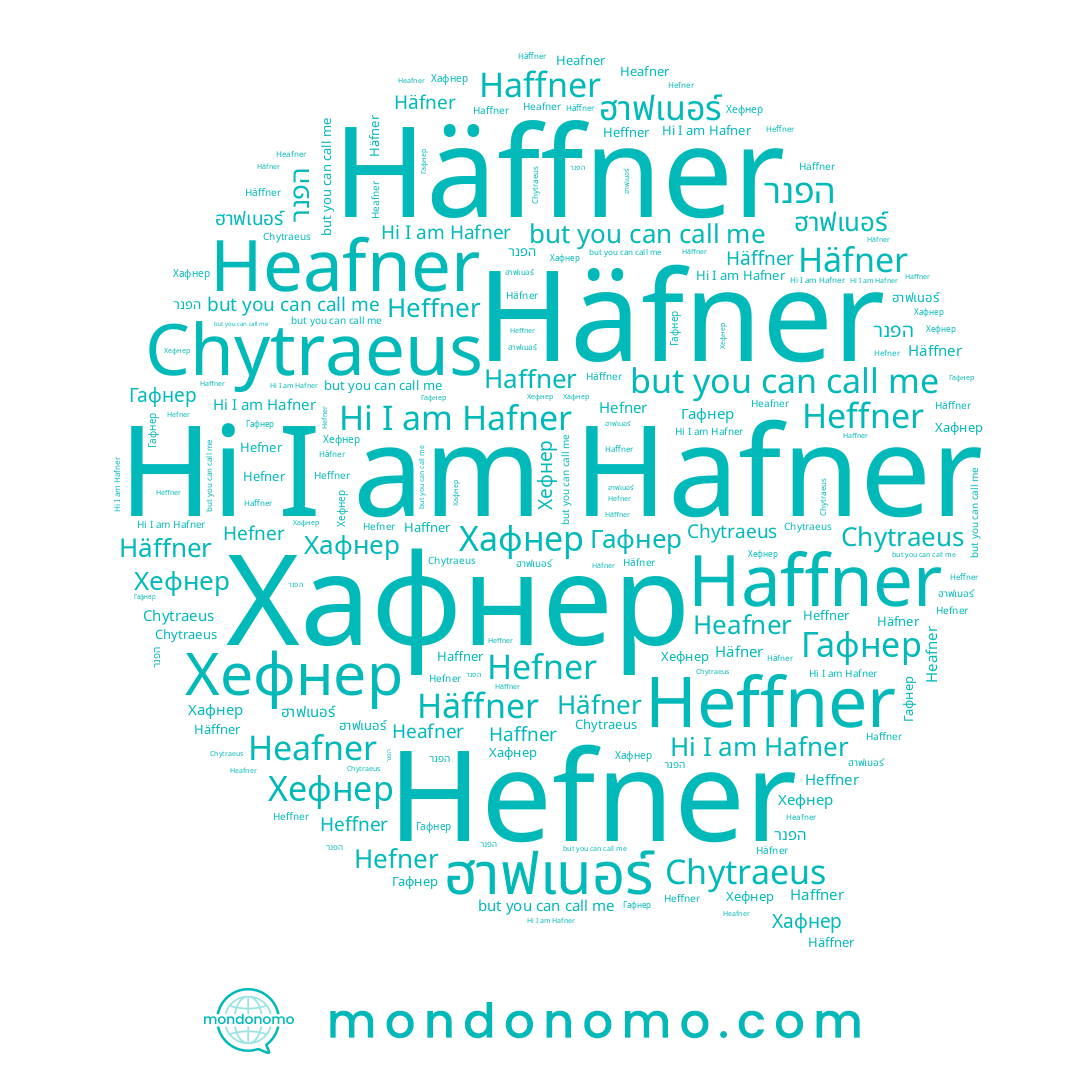 name Heffner, name Häffner, name ฮาฟเนอร์, name Chytraeus, name Hefner, name Haffner, name Häfner, name הפנר, name Heafner, name Hafner, name Хафнер, name Хефнер, name Гафнер