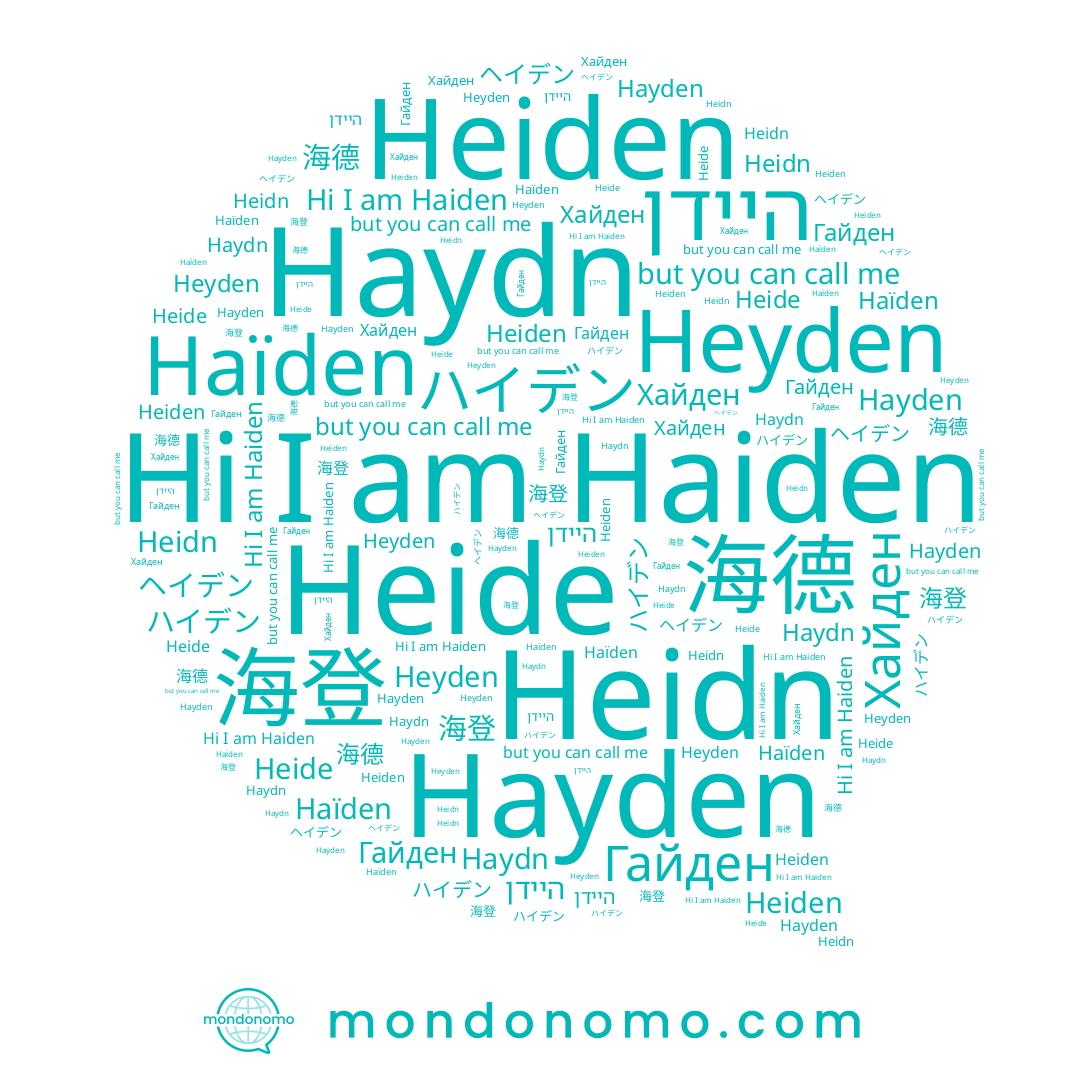 name Haïden, name Heidn, name 海登, name Haiden, name Гайден, name היידן, name Hayden, name Heide, name Хайден, name ハイデン, name Haydn, name 海德, name Heiden, name Heyden