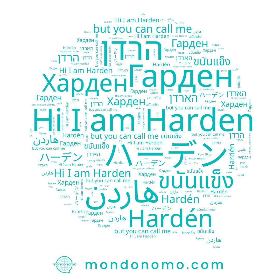 name הארדן, name Харден, name Harden, name Hardén, name הרדן, name ขนันแข็ง