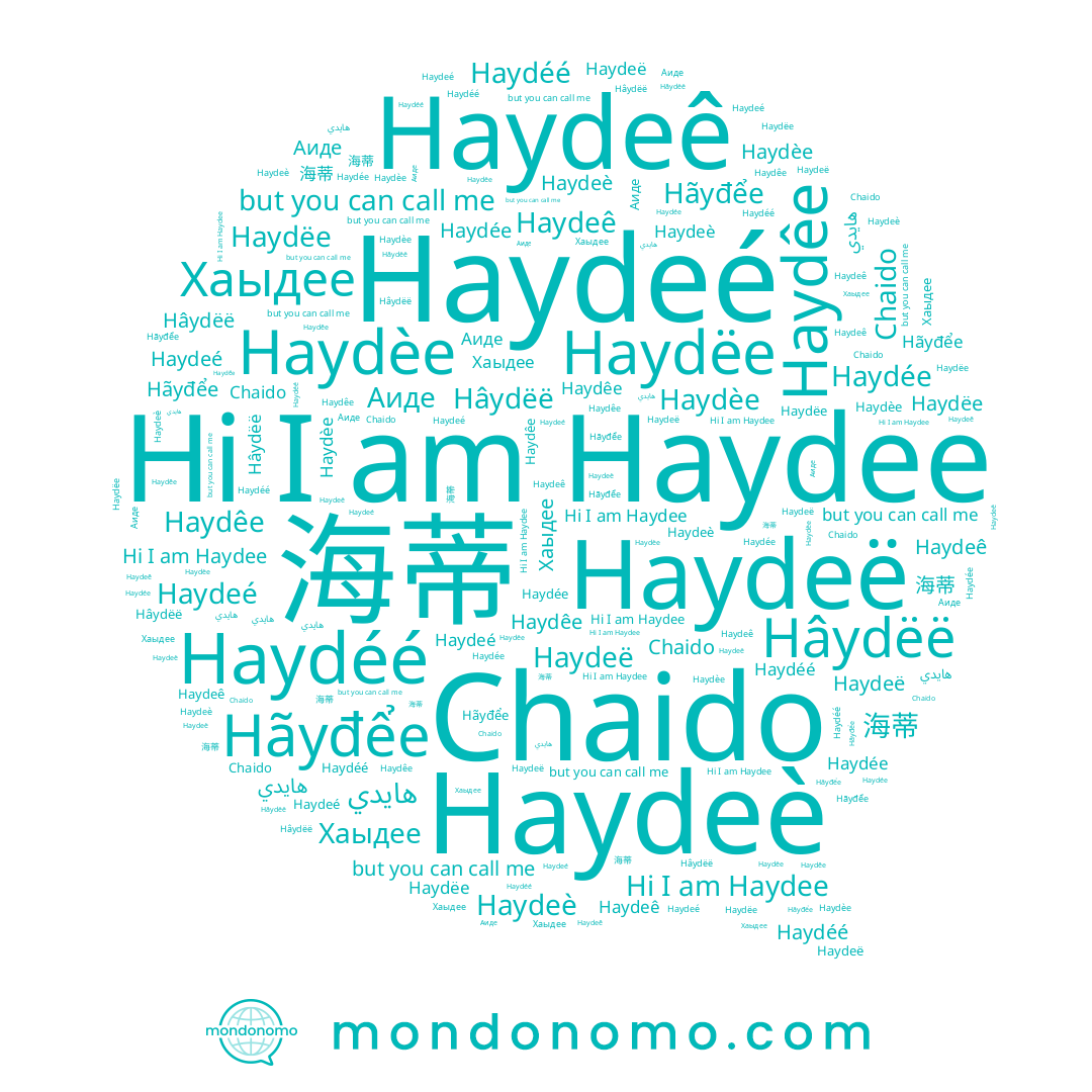 name Haydeé, name Haydèe, name Haydëe, name 海蒂, name Haydeë, name هايدي, name Хаыдее, name Аиде, name Hâydëë, name Haydee, name Chaido, name Haydêe, name Haydeè, name Haydée, name Hãyđểe, name Haydeê, name Haydéé