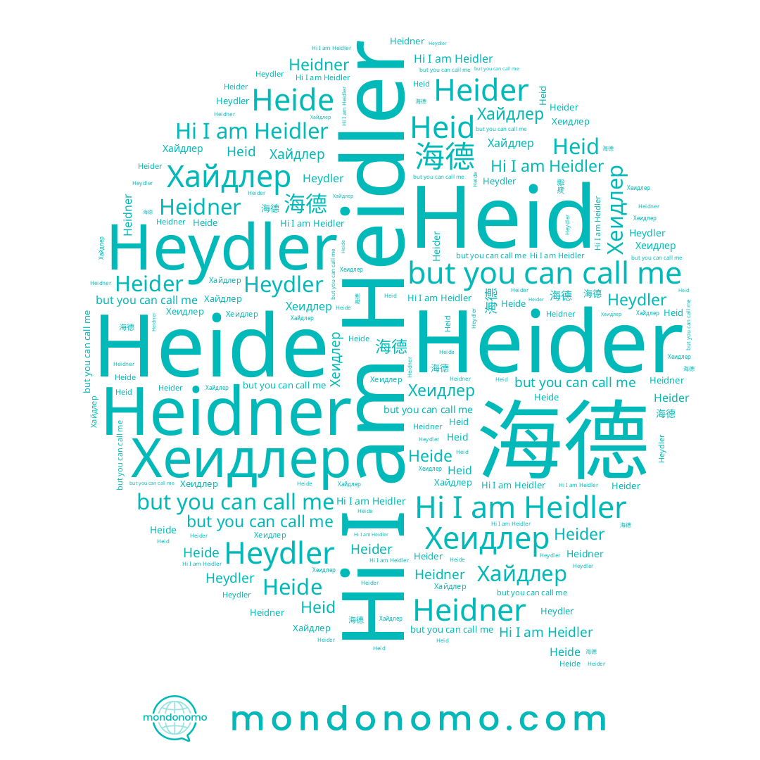 name Хайдлер, name Heider, name 海德, name Heid, name Хеидлер, name Heidler, name Heide, name Heydler, name Heidner