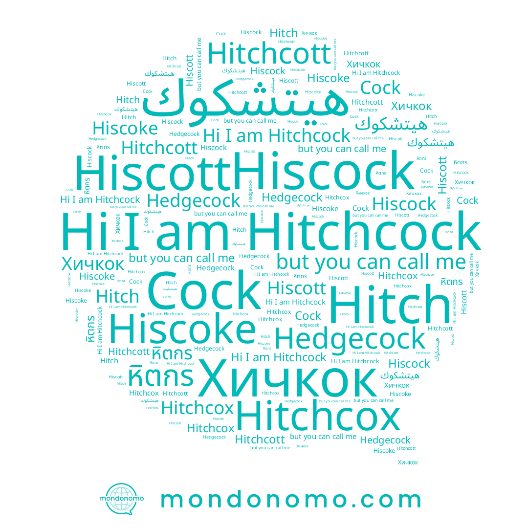 name Hiscoke, name หิตกร, name Hitch, name Hiscock, name Hedgecock, name Hitchcock, name Hitchcott, name Hiscott, name Hitchcox, name Cock