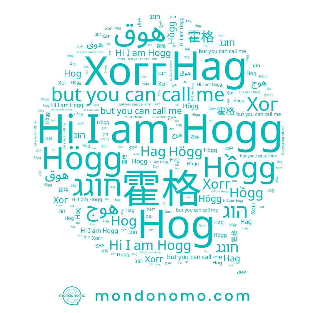 name Hồgg, name Хогг, name Högg, name Хог, name Hogg, name הוג, name هوج, name Hog, name 霍格, name חוגג, name Hag