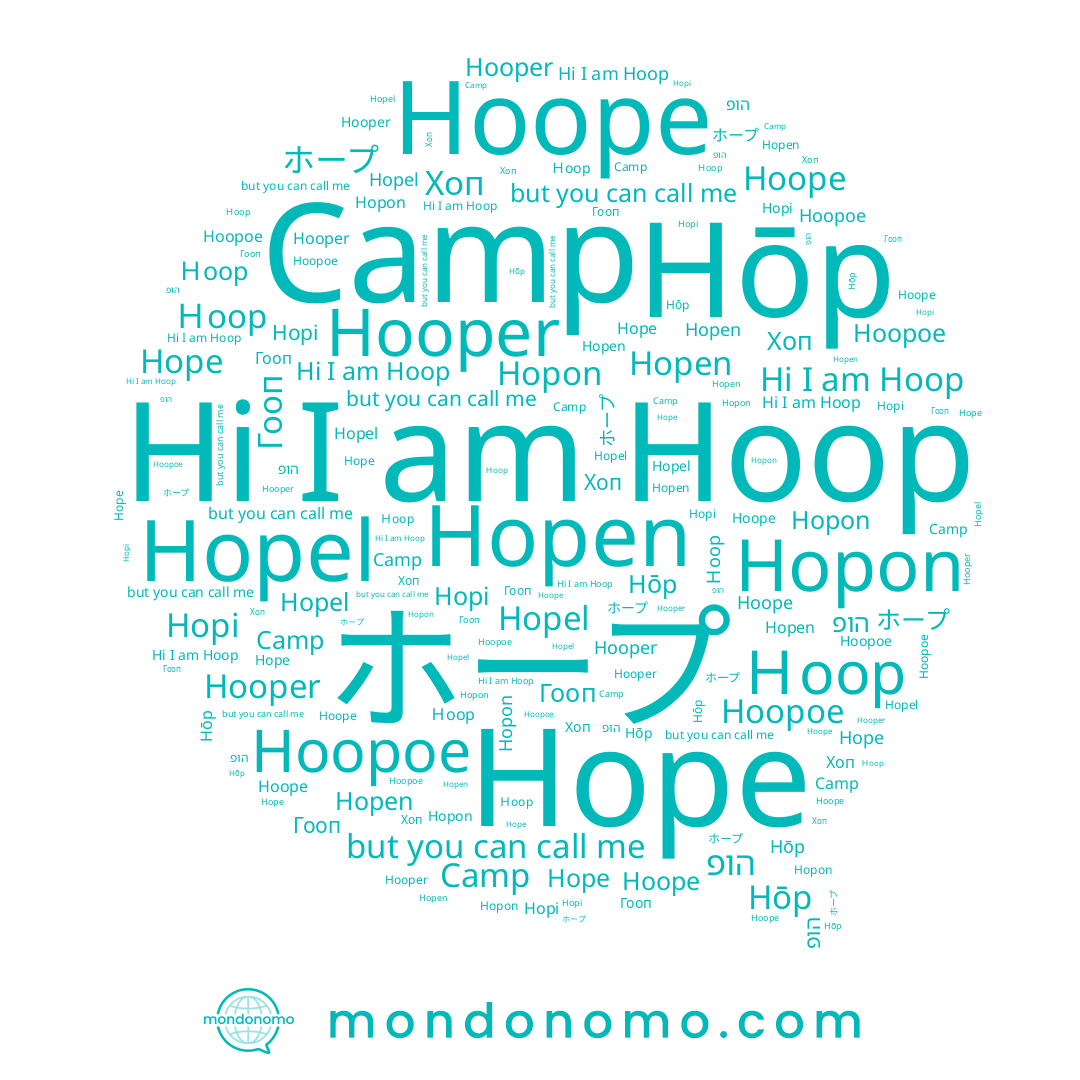 name Хоп, name הופ, name Ｈoop, name ホープ, name Camp, name Hopen, name Hooper, name Hopel, name Hope, name Hopon, name Hōp, name Гооп, name Hopi, name Hoop, name Hoope