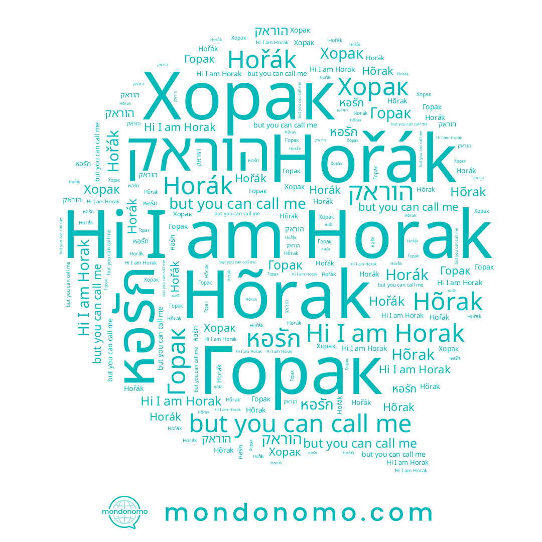 name Horák, name Хорак, name Hõrak, name הוראק, name Hořák, name หอรัก, name Horak, name Горак
