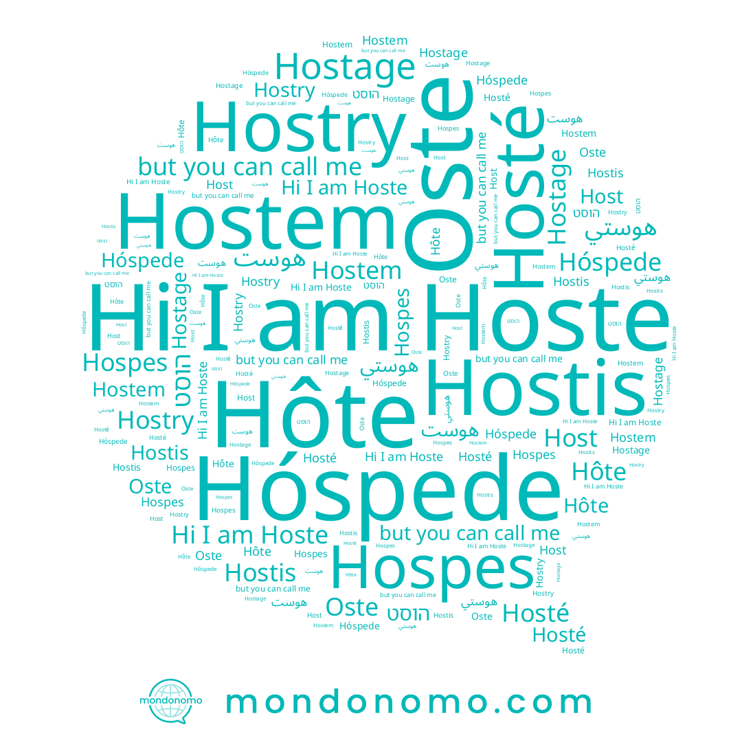 name Hosté, name Hostage, name Hóspede, name Hospes, name Hostem, name Host, name הוסט, name Hostry, name Hoste, name Hôte, name Hostis, name Oste