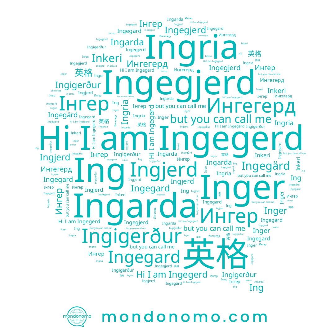 name Ingegjerd, name Інгер, name Inkeri, name Ingegärd, name Ингер, name Ing, name Ингегерд, name Ingria, name Ingigerður, name Ingegard, name Inger, name 英格, name Ingjerd, name Ingegerd, name Ingarda