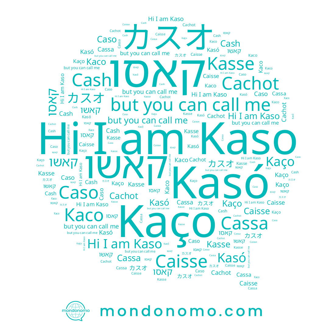 name Kasó, name Caso, name Kaço, name Cash, name קאסו, name קאשו, name كاسو, name Cassa, name Касо, name Kaso, name Cachot, name カスオ, name Kasse