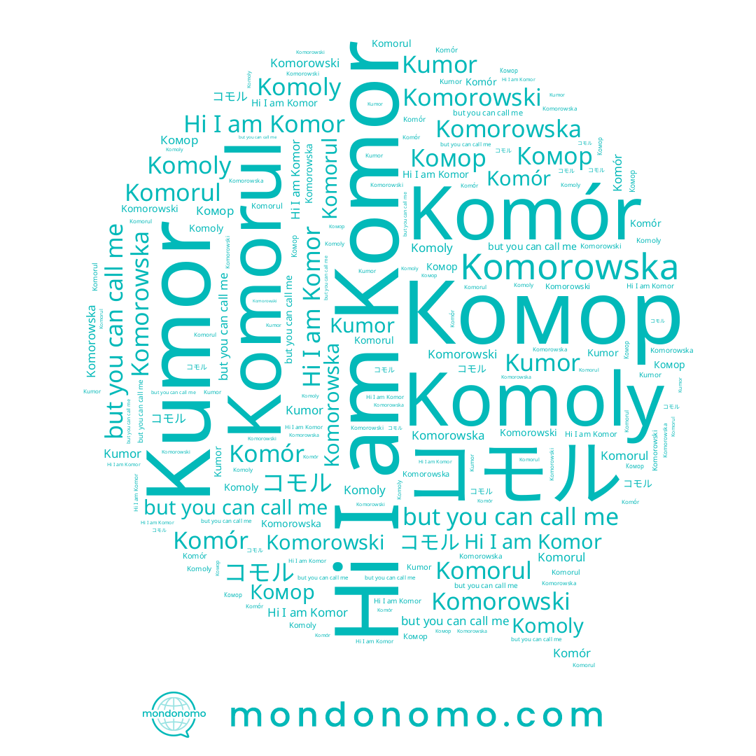 name Kumor, name Komór, name Komorowski, name Komorul, name Komoly, name コモル, name Komorowska, name Komor, name Комор