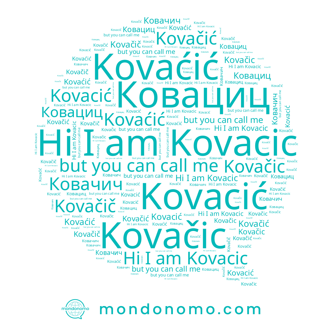 name Kovaćić, name Kovačič, name Kovacić, name Kovačić, name Ковачич, name Ковациц, name Kovacic, name Kovačic
