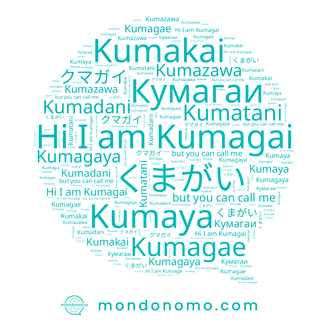 name Kumagaya, name クマガイ, name Kumagai, name Kumazawa, name Kumaya, name Kumakai, name Kumagae, name Kumatani, name Kumadani, name Кумагаи