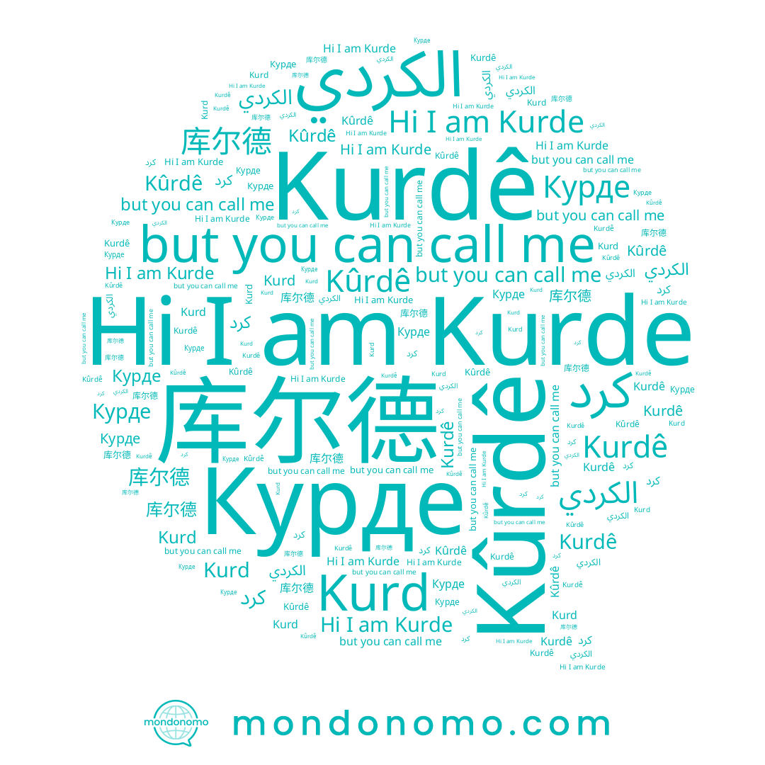 name Kurde, name 库尔德, name Kurd, name Kûrdê, name Kurdê, name Курде, name کرد