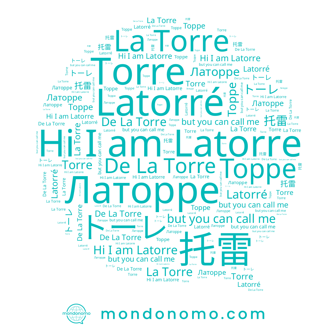 name Torre, name De La Torre, name Латорре, name Latorre, name トーレ, name Торре, name Latorré, name La Torre, name 托雷