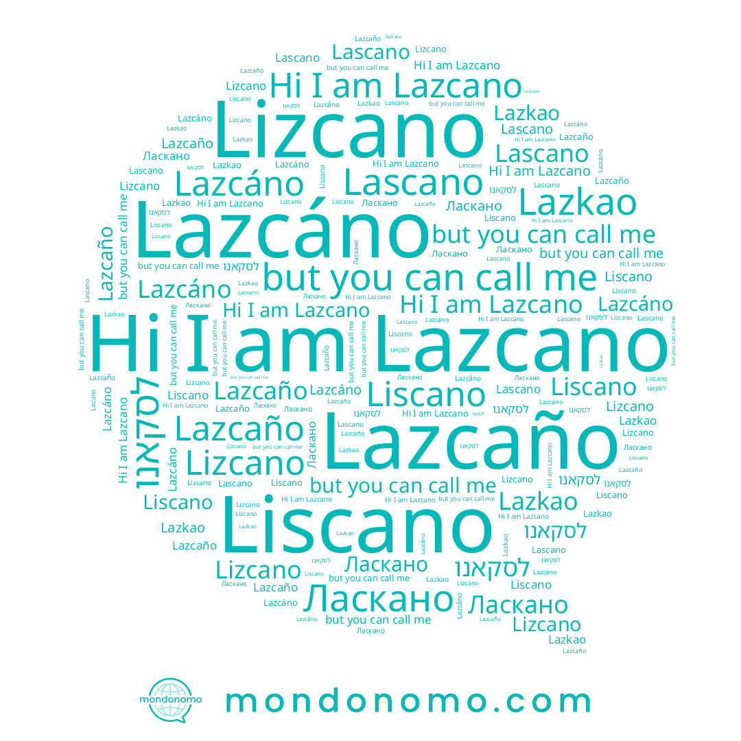 name Lascano, name Liscano, name Lizcano, name Lazcano, name Lazcáno, name לסקאנו, name Lazcaño, name Ласкано