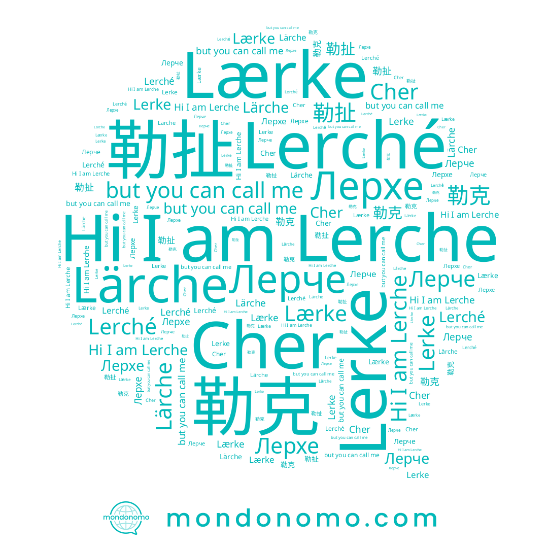 name Лерче, name Lärche, name Cher, name 勒克, name Lerche, name Lerché, name 勒扯, name Лерхе, name Lærke, name Lerke
