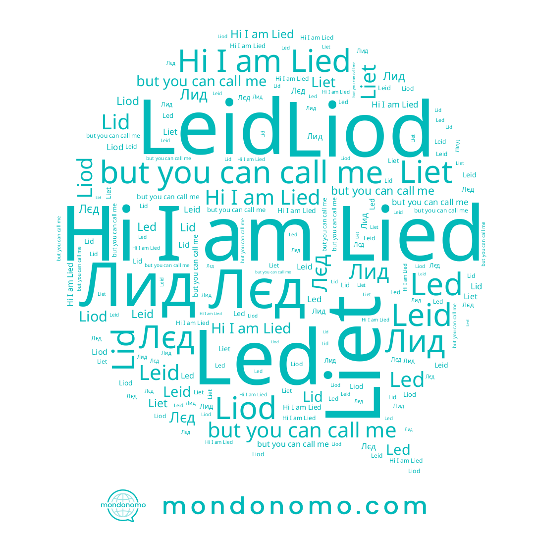 name Lied, name Led, name Leid, name Liet, name Лєд, name Lid, name Liod, name Лид