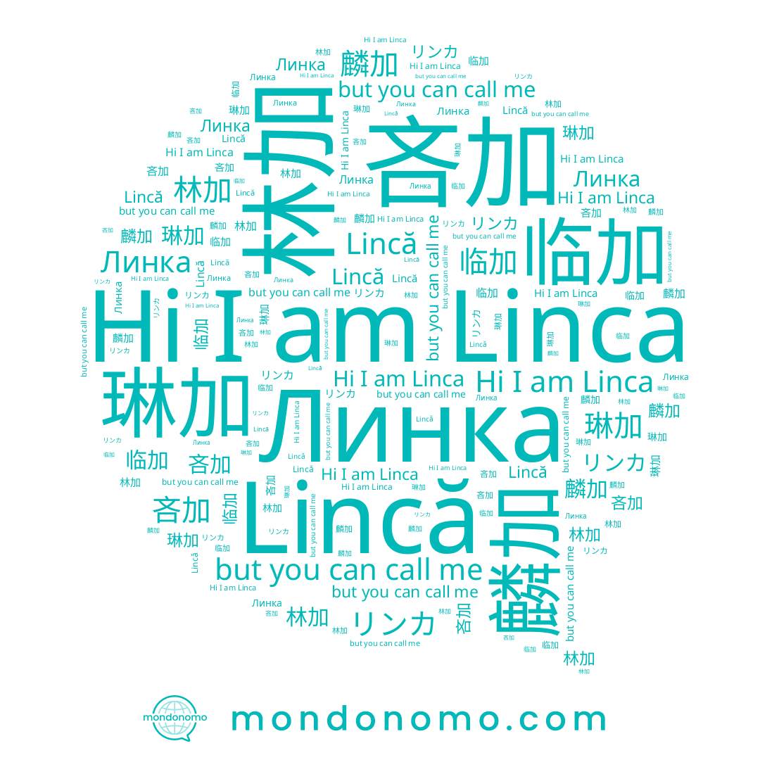 name Линка, name 临加, name 吝加, name リンカ, name 琳加, name Linca, name 林加, name 麟加
