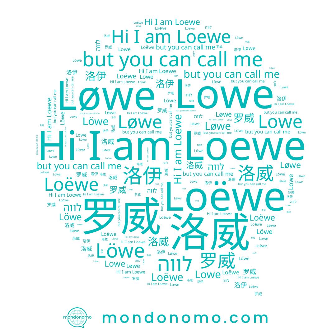 name Loewe, name לווה, name Loëwe, name Löwe, name Løwe, name 洛威, name 罗威, name Lowe, name 洛伊
