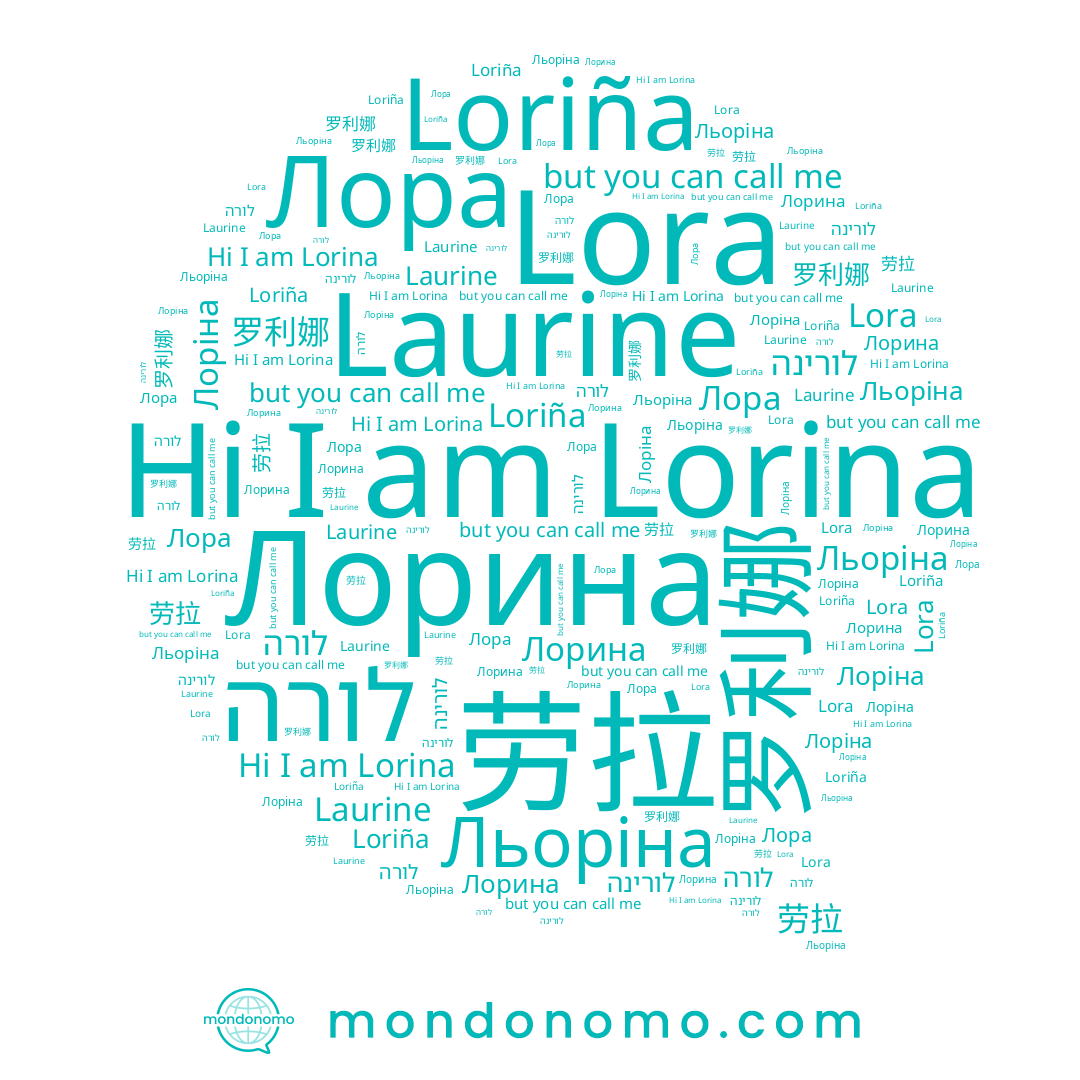name Lora, name Лоріна, name Лора, name Laurine, name 罗利娜, name Loriña, name Лорина, name 劳拉, name Lorina, name Льоріна, name לורינה, name לורה
