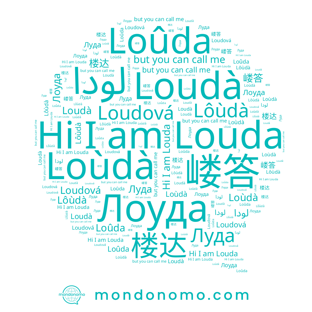 name Loudová, name Lôùdà, name Луда, name 楼达, name 嵝答, name Loûda, name Лоуда, name Loudà, name لودا, name Louda, name Loùdà