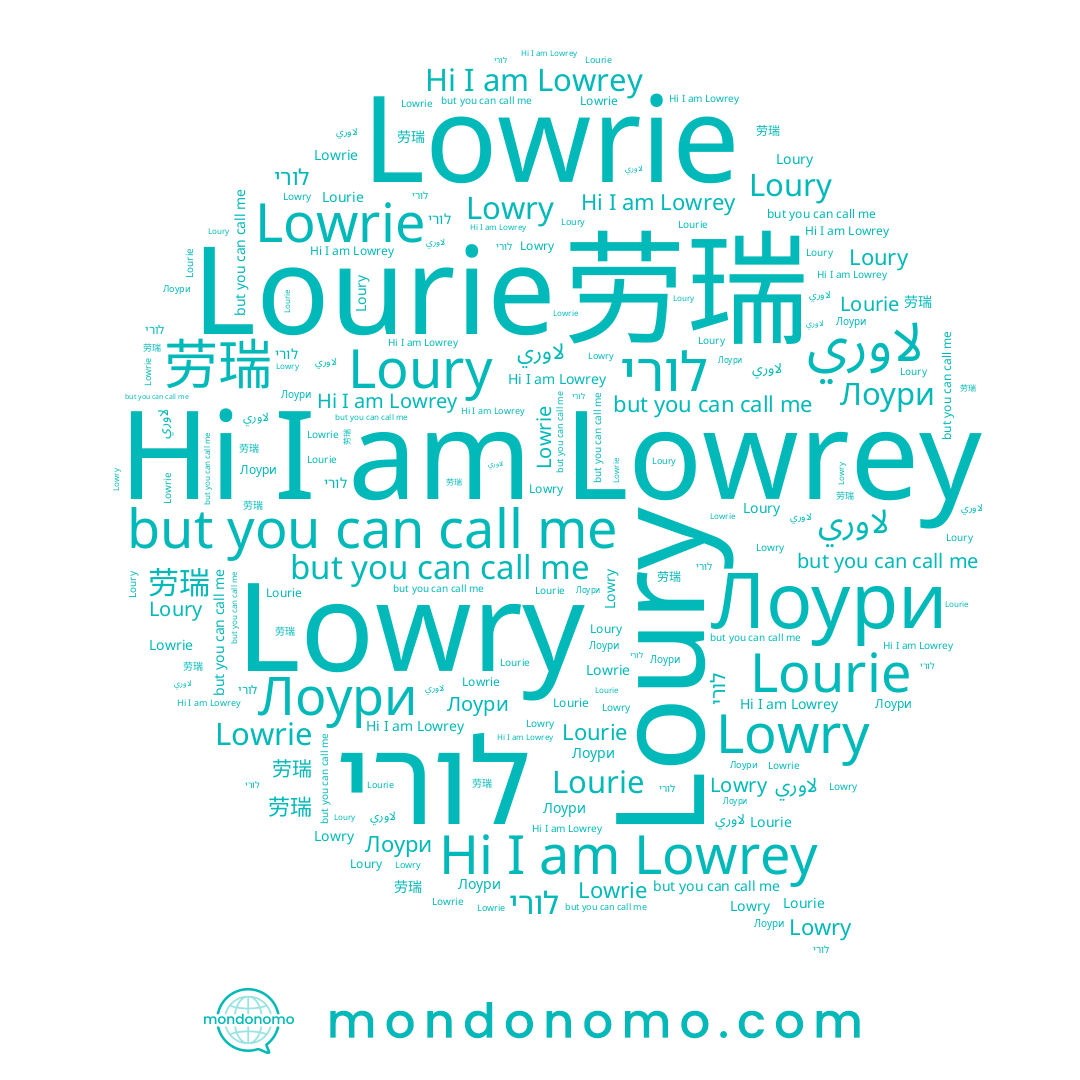 name Loury, name Lowrie, name לורי, name Lowry, name Lowrey, name لاوري, name 劳瑞, name Lourie, name Лоури