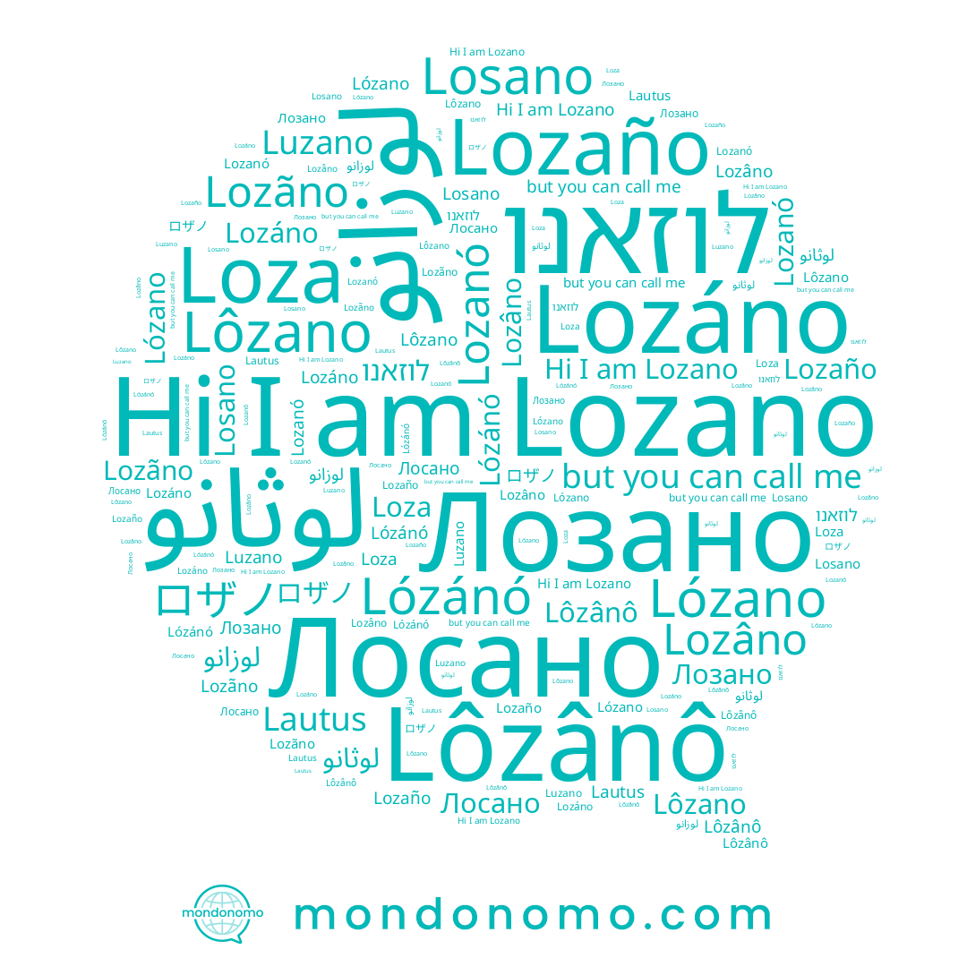 name ロザノ, name Losano, name Лозано, name Lôzano, name Лосано, name Luzano, name Lozaño, name Lózánó, name לוזאנו, name Lozâno, name Lozáno, name Lozãno, name Lózano, name لوثانو, name Lozanó, name Lozano, name Lôzânô, name Loza