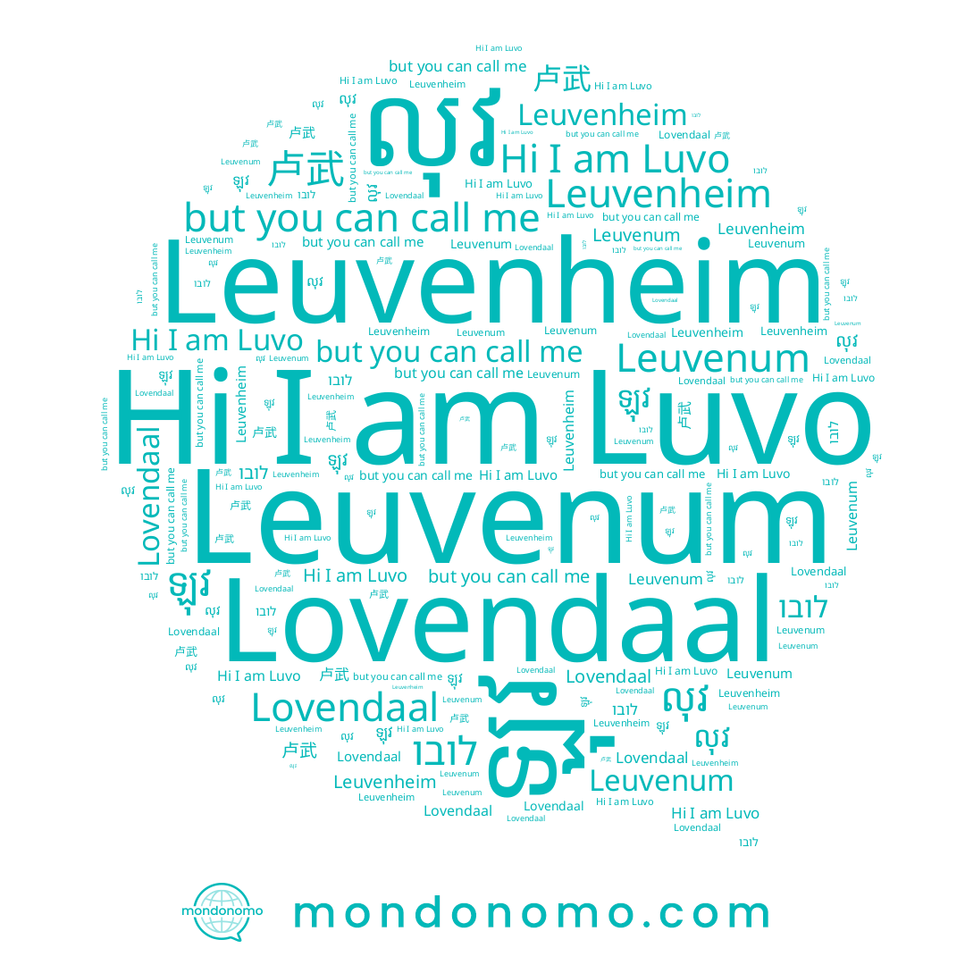 name Leuvenheim, name Lovendaal, name Leuvenum, name លុវ, name Luvo, name ឡុវ, name 卢武, name לובו