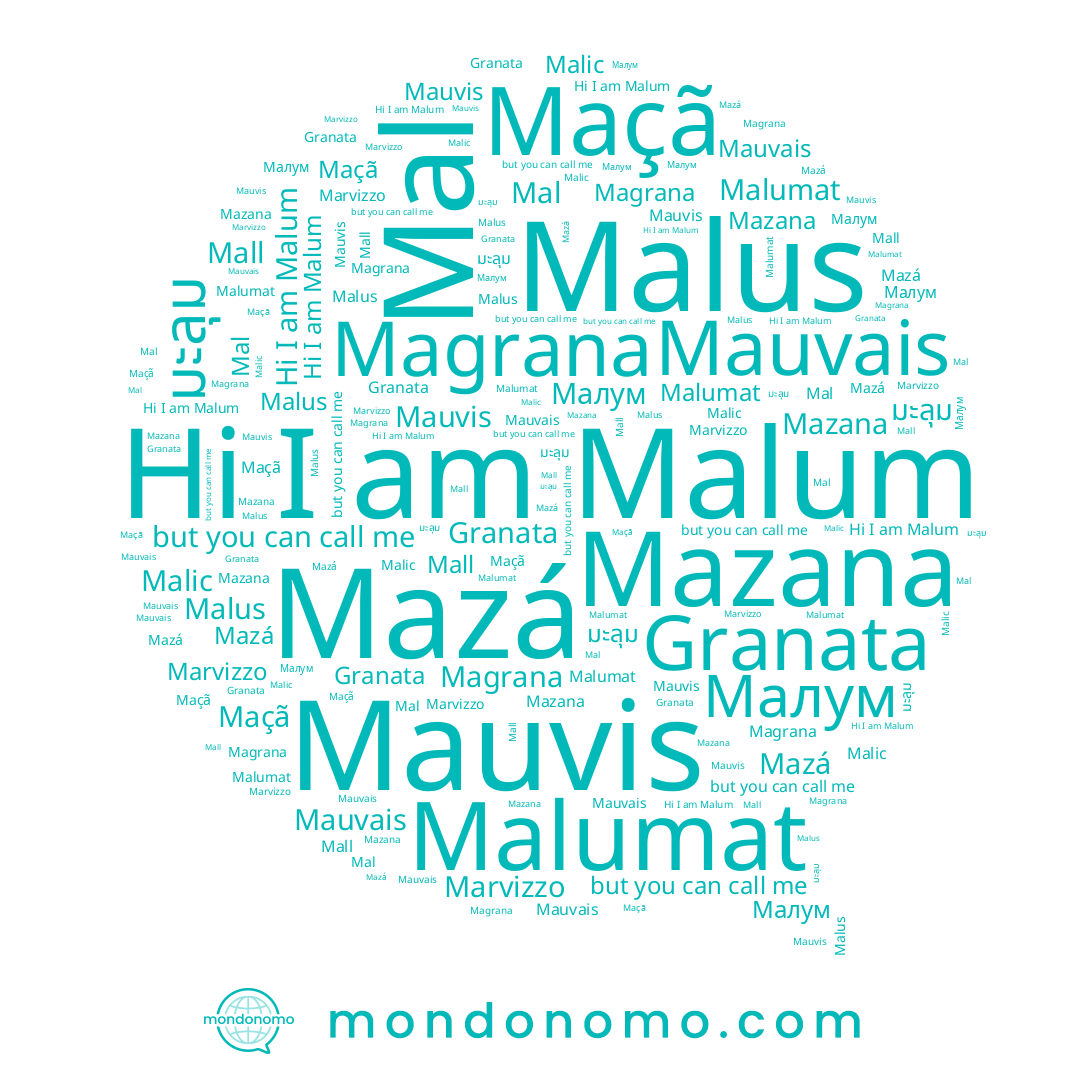 name มะลุม, name Mall, name Malus, name Mazá, name Granata, name Малум, name Malum, name Malic, name Malumat, name Mazana, name Mauvis, name Mal, name Mauvais, name Maçã