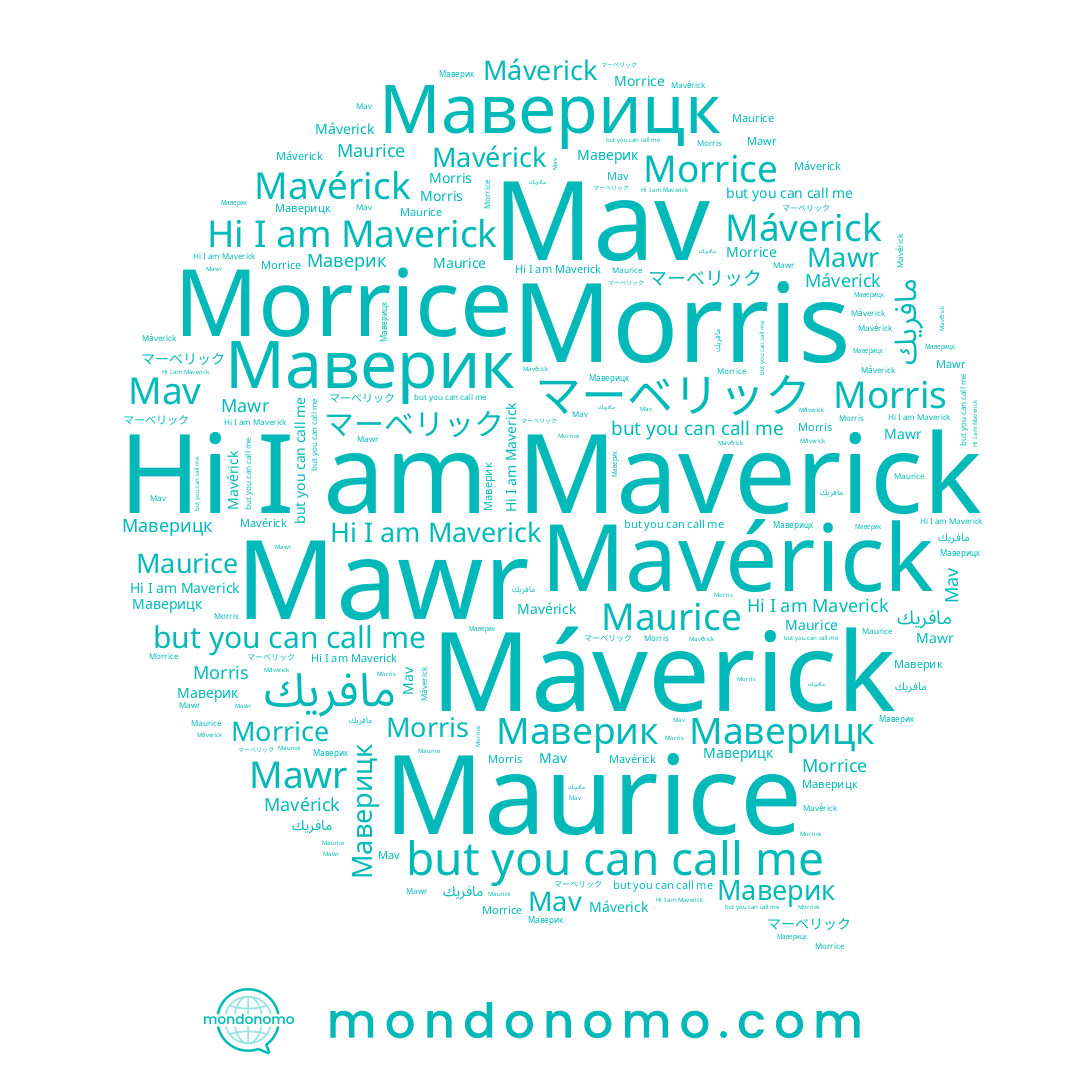 name Morrice, name Mavérick, name Maverick, name Morris, name Mawr, name Маверицк, name Maurice, name Máverick